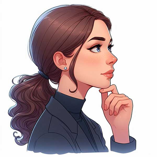 A thoughtful womann